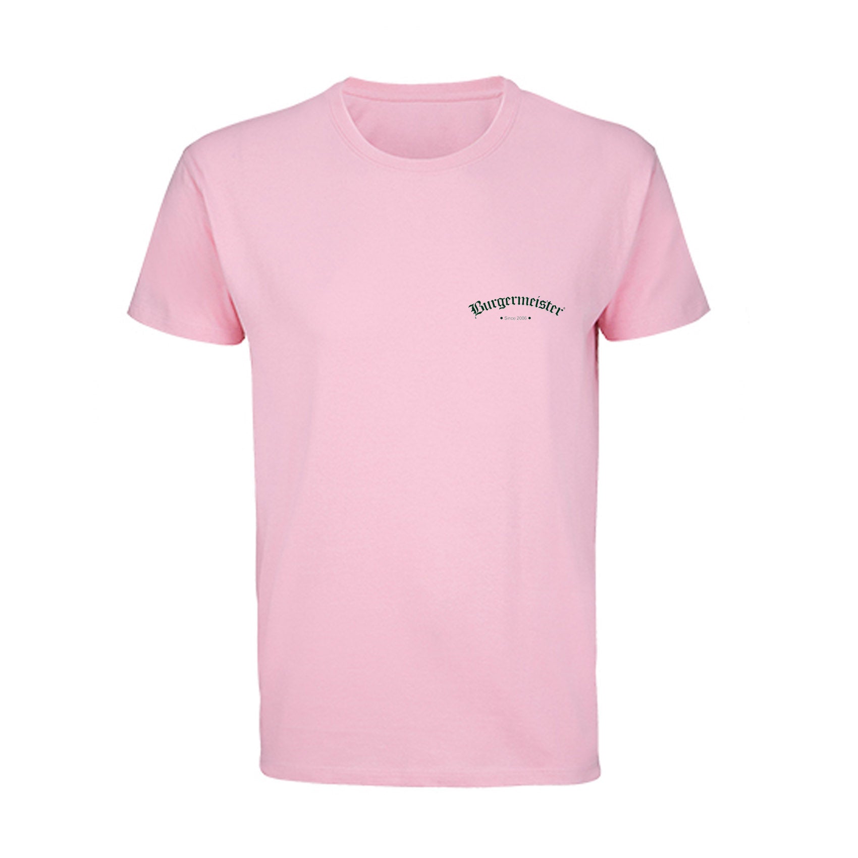 T-Shirt pink mit grünem Burgermeister-Logo