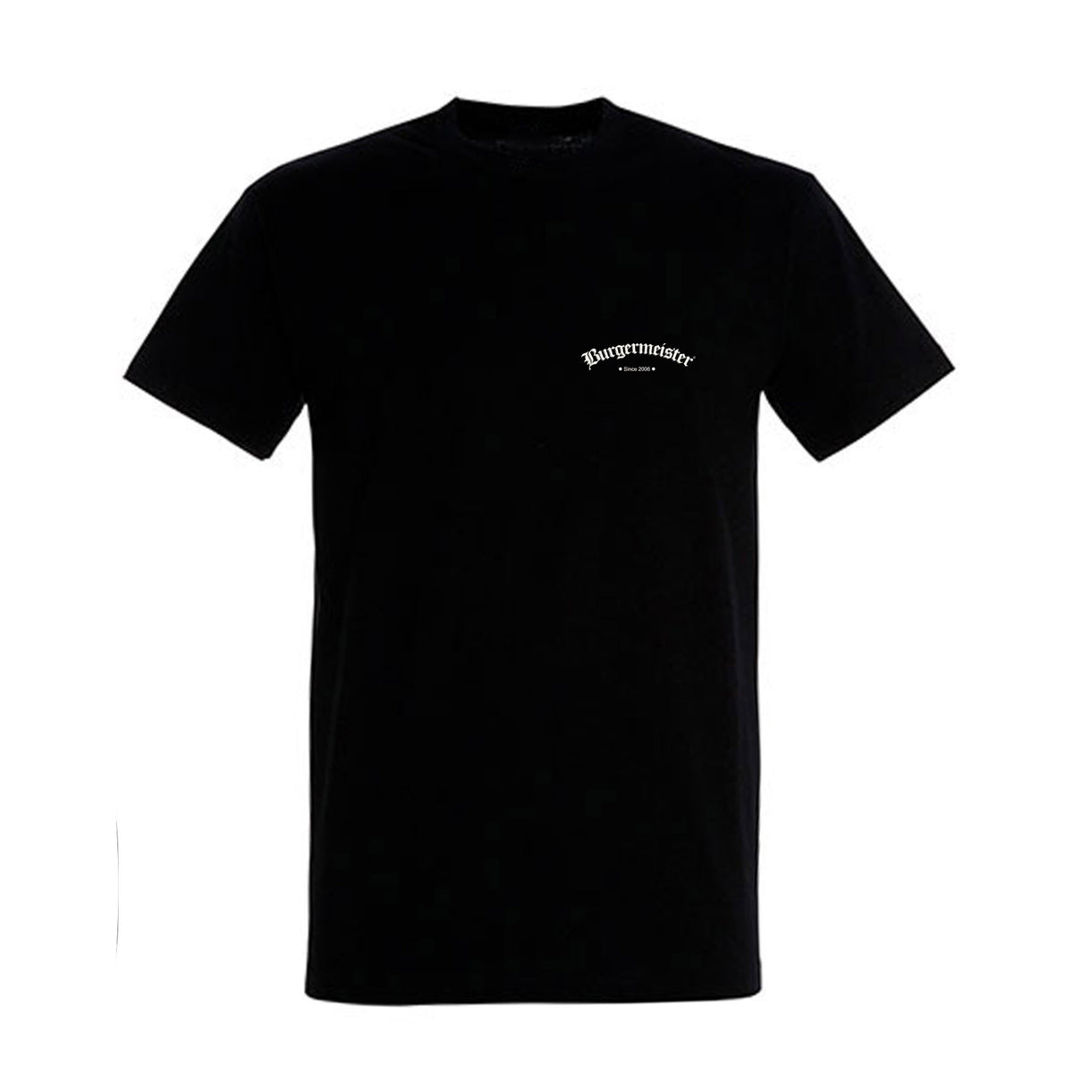 T-Shirt schwarz mit off-white Burgermeister-Logo