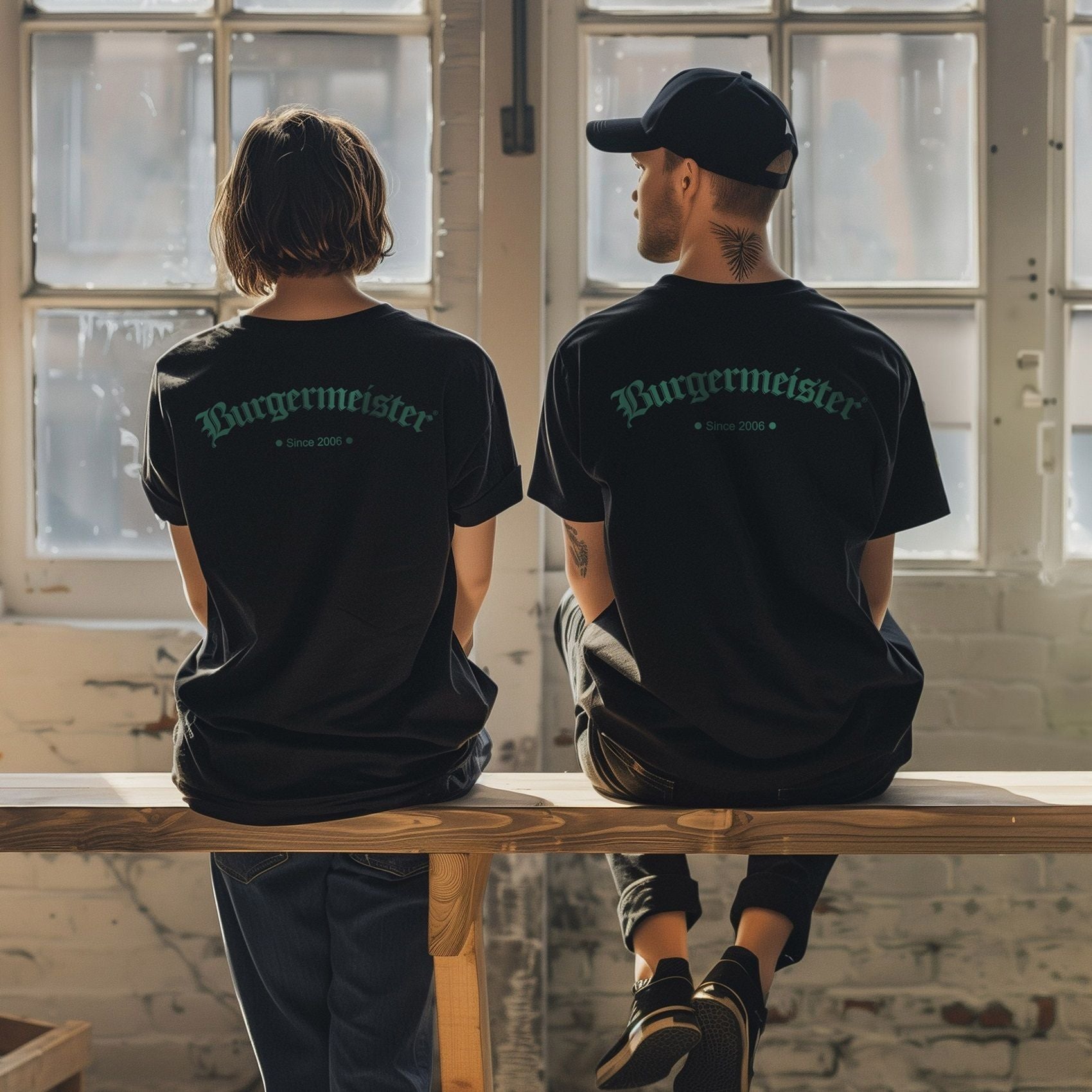 T-Shirt Burgermeister Logo schwarz